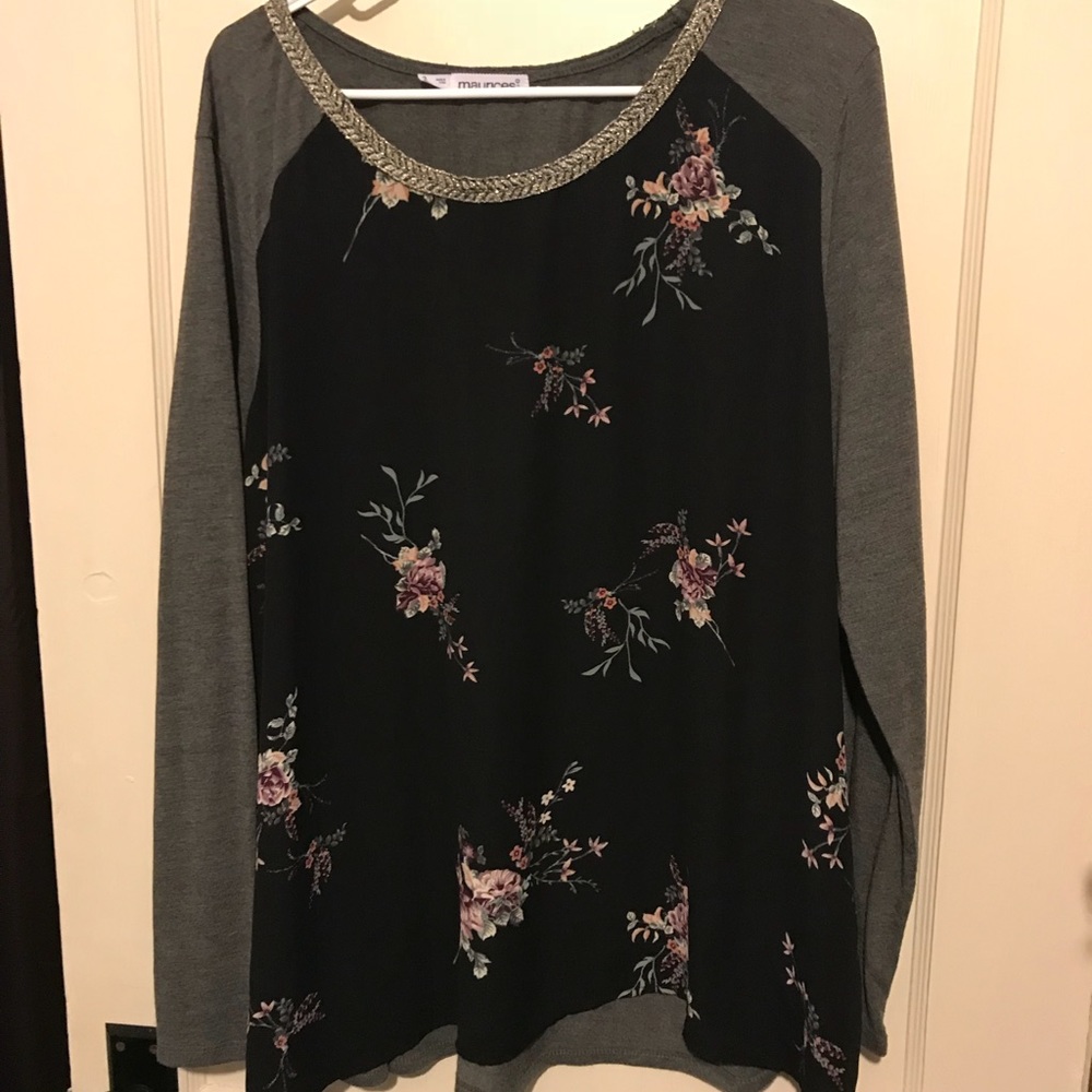 Long sleeve gray blouse